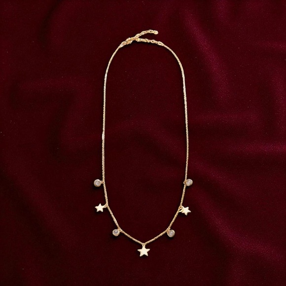 Amy Bee Jewelry Jewelry - 18k Gold Plated Star and Round CZ Charm Necklace. New.